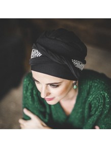 Turbante Confort Ikat Negro · Carebell