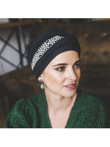 Turbante Confort Ikat Negro · Carebell