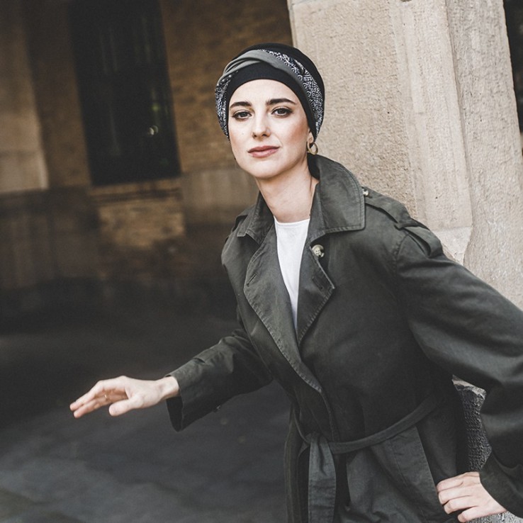 Turbante Elegance Paisley Black · Carebell