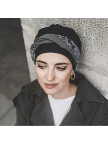 Turbante Elegance Paisley Black · Carebell