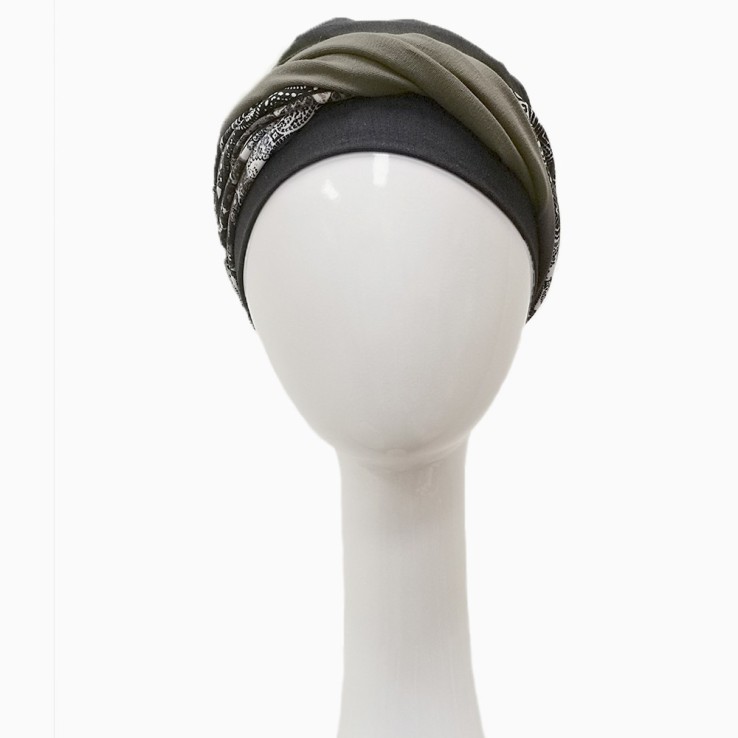 Turbante Elegance Paisley Black · Carebell