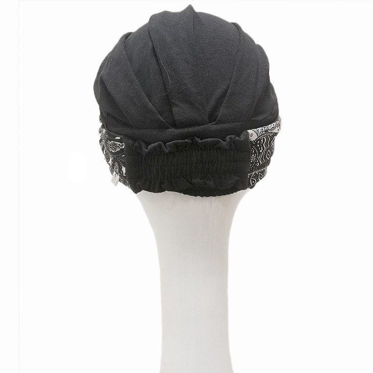 Turbante Elegance Paisley Black · Carebell