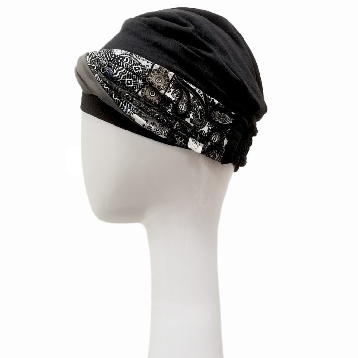 Turbante Elegance Paisley Black · Carebell