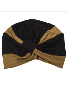 Masumi - Turbante Amelia Black & Taupe (Algodón)