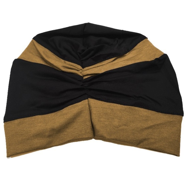 Masumi - Turbante Amelia Black & Taupe (Algodón)