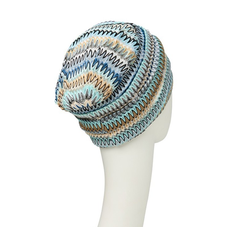 Turbante Oncologico Ruby Zig Zag Blues ·...