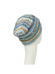 Turbante Oncologico Ruby Zig Zag Blues · Christine Headwear