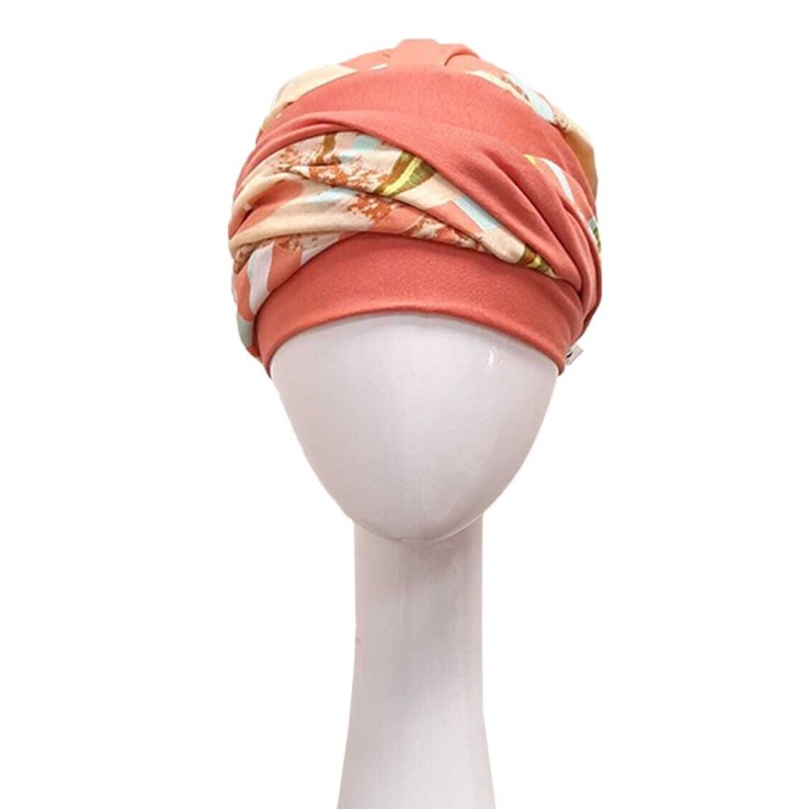 Turbante Elegance Coral Exotic