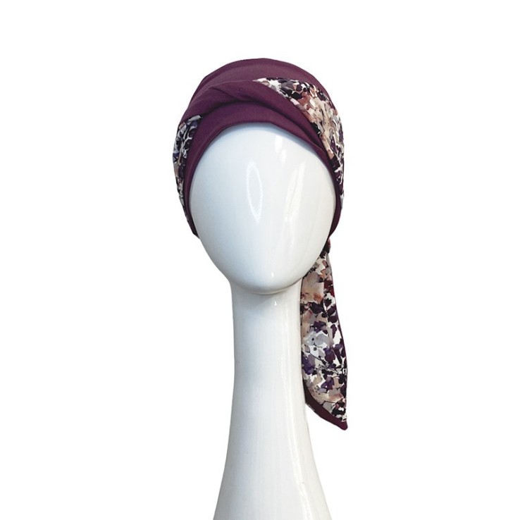 Pañuelo Smooth Malva Flores · Carebell