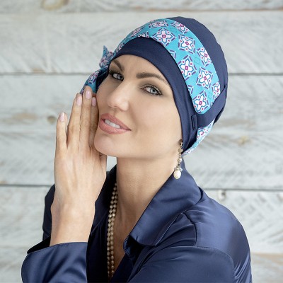 Pañuelo Yanna Navy Sky Fiori (Masumi)