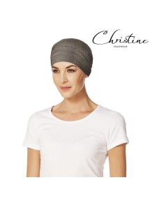 Turbante Yoga de bambú en color marrón jaspeado: diseño oncológico deportivo y transpirable.
