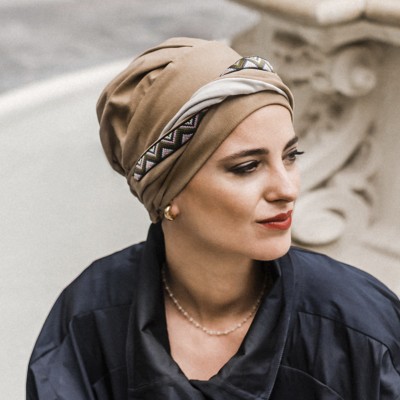 Turbante Confort Brown Inca · Carebell Headwear 2