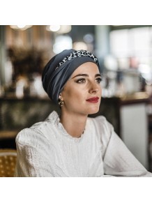 Turbante Confort Leopard Grey · Carebell Headwear