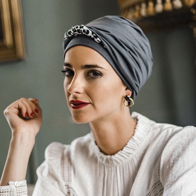 Turbante Confort Leopard Grey · Carebell Headwear 2