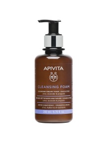 Espuma Limpiadora Cremosa Cara y Ojos con Oliva y Lavanda (Cleansing Foam) - Apivita