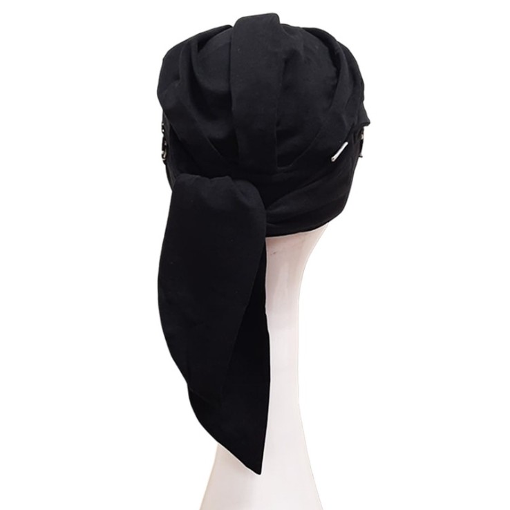 Pañuelo Smooth Ikat Negro · Carebell