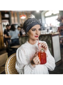 Turbante Confort Leopard Grey · Carebell Headwear
