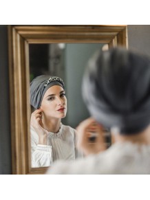 Turbante Confort Leopard Grey · Carebell Headwear