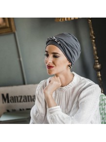 Turbante Confort Leopard Grey · Carebell Headwear
