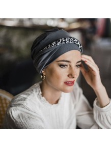 Turbante Confort Leopard Grey · Carebell Headwear