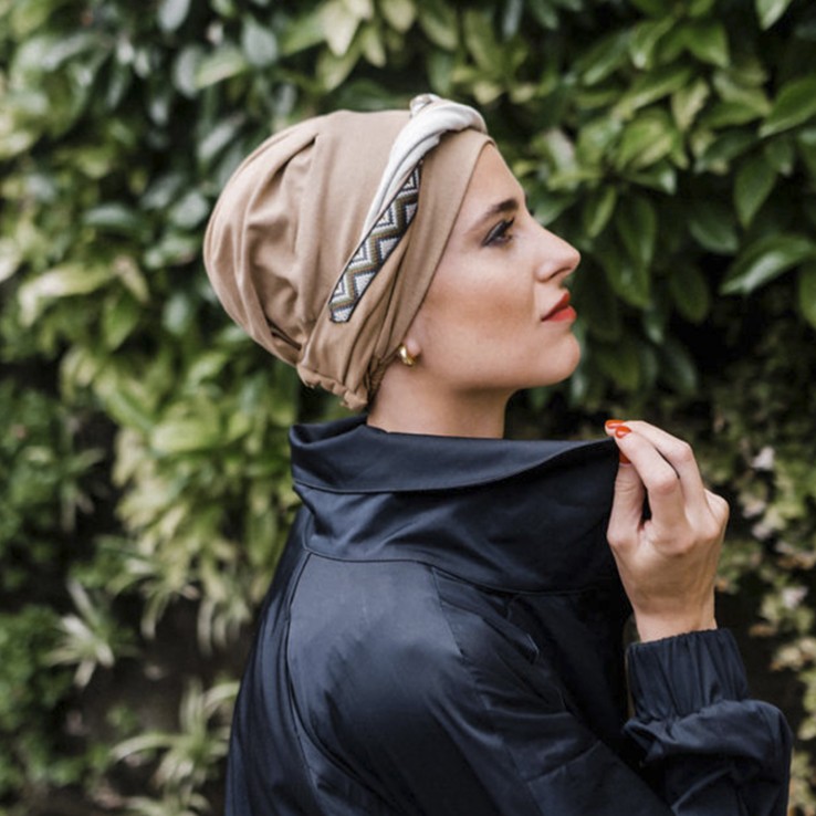 Turbante Confort Brown Inca · Carebell Headwear
