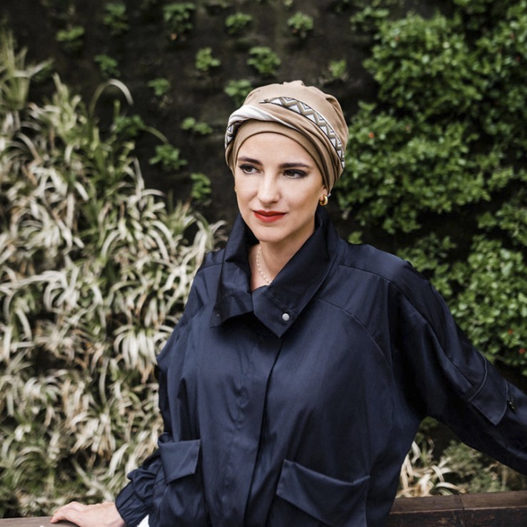 Turbante Confort Brown Inca · Carebell Headwear