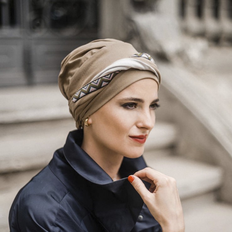 Turbante Confort Brown Inca · Carebell Headwear