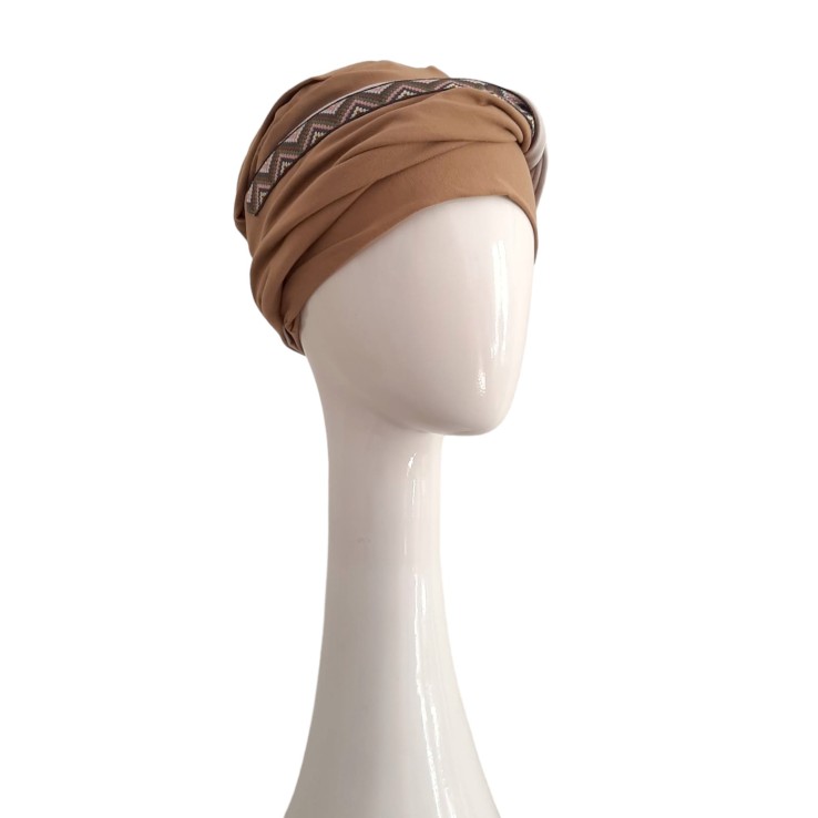 Turbante Confort Brown Inca · Carebell Headwear