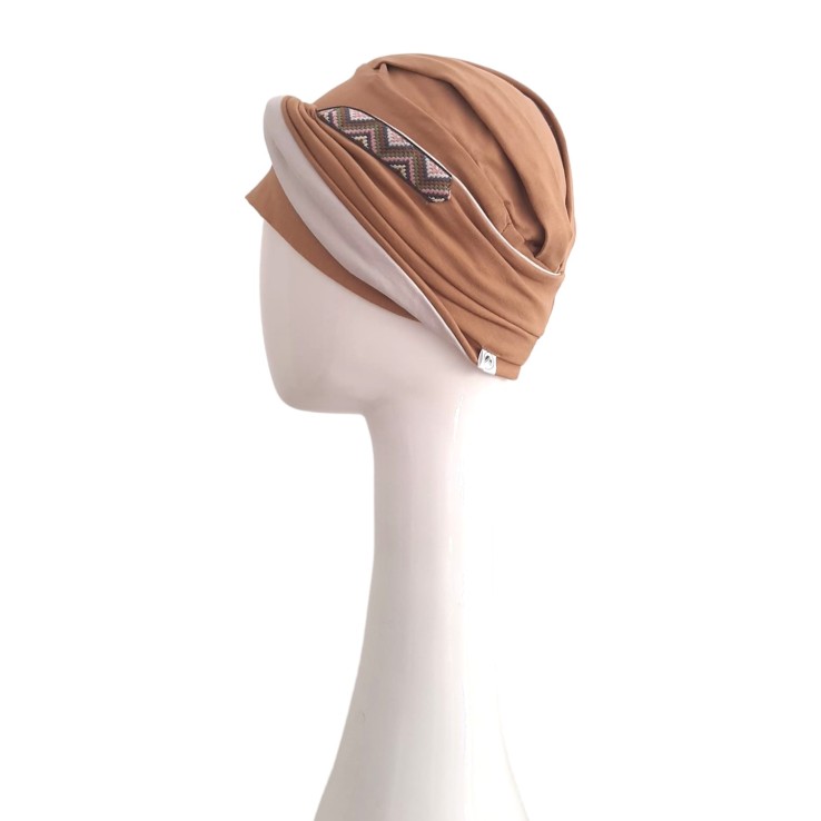 Turbante Confort Brown Inca · Carebell Headwear