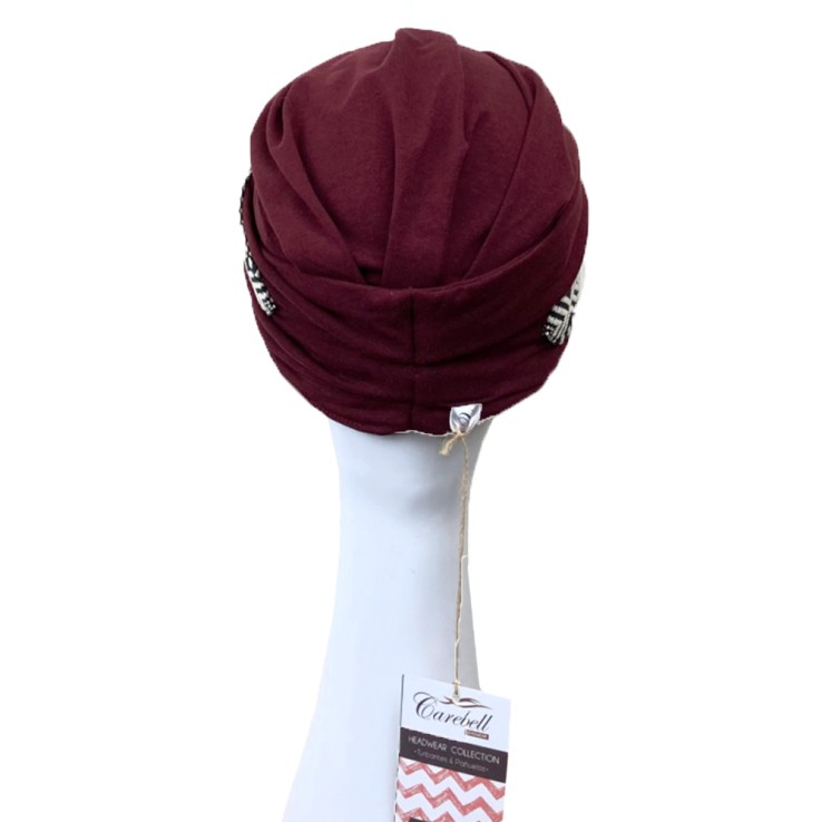 Turbante Confort Ikat Burdeos · Carebell