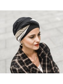 Turbante Elegance Black Padded · Carebell Headwear