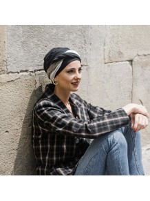 Turbante Elegance Black Padded · Carebell Headwear