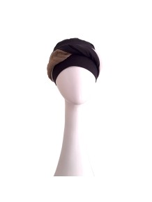 Turbante Elegance Black Padded · Carebell Headwear