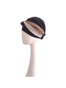 Turbante Elegance Black Padded · Carebell Headwear