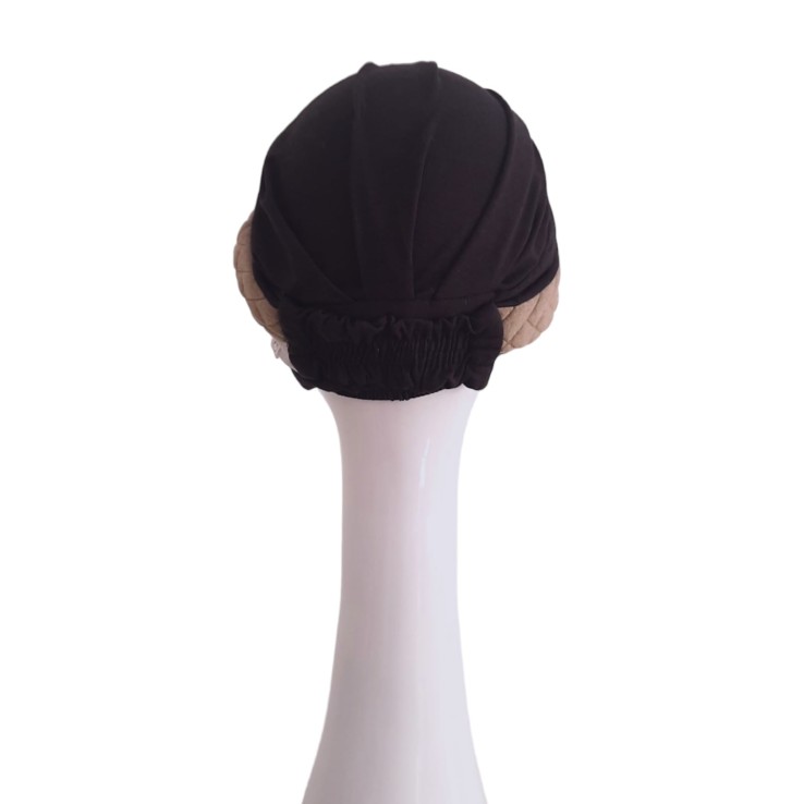 Turbante Elegance Black Padded · Carebell Headwear