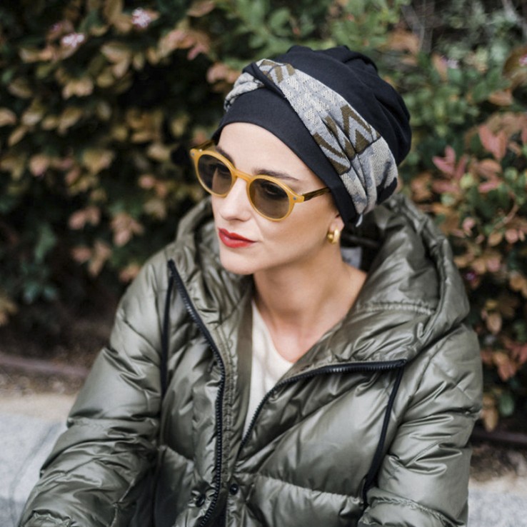 Turbante Elegance Zig Zag Grey · Carebell...