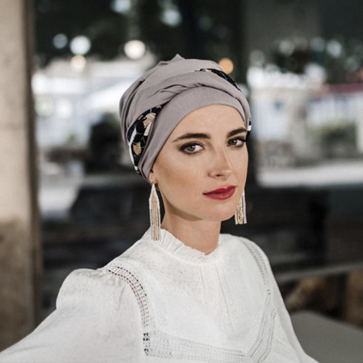 Turbante Elegance Black Abstract · Carebell