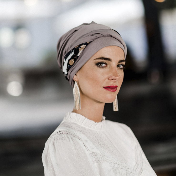 Turbante Elegance Black Abstract · Carebell