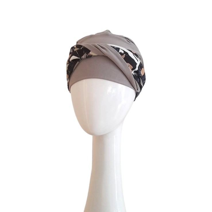 Turbante Elegance Black Abstract · Carebell