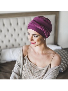Turbante Elegance Malva Gold · Carebell
