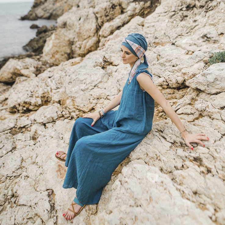 Pañuelo Smooth Mediterráneo Acero