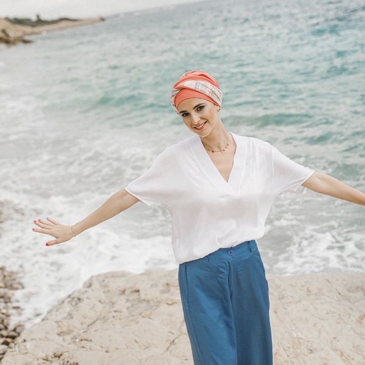 Turbante Elegance Mediterráneo Coral