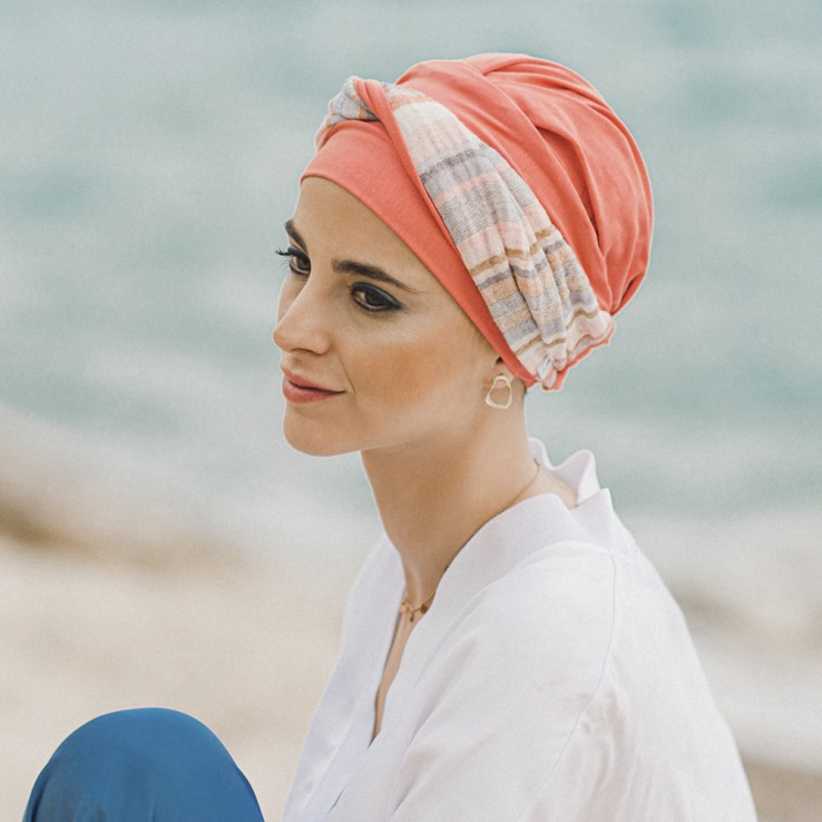 Turbante Elegance Mediterráneo Coral