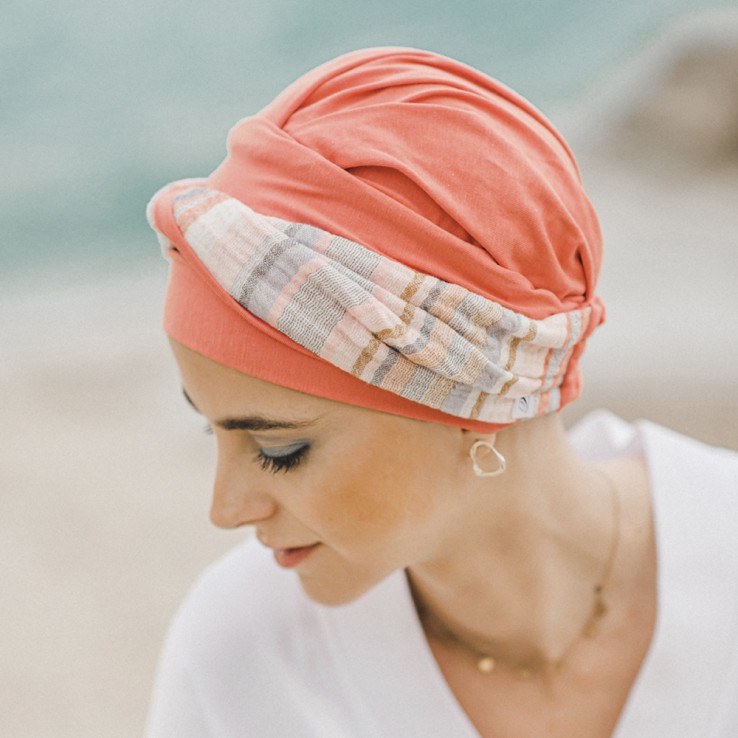 Turbante Elegance Mediterráneo Coral