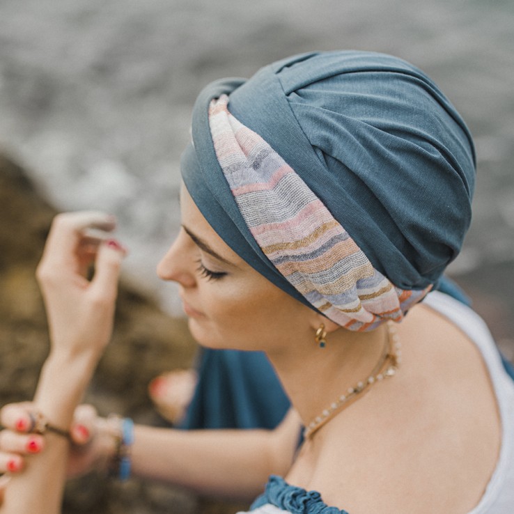 Turbante Elegance Mediterráneo Acero