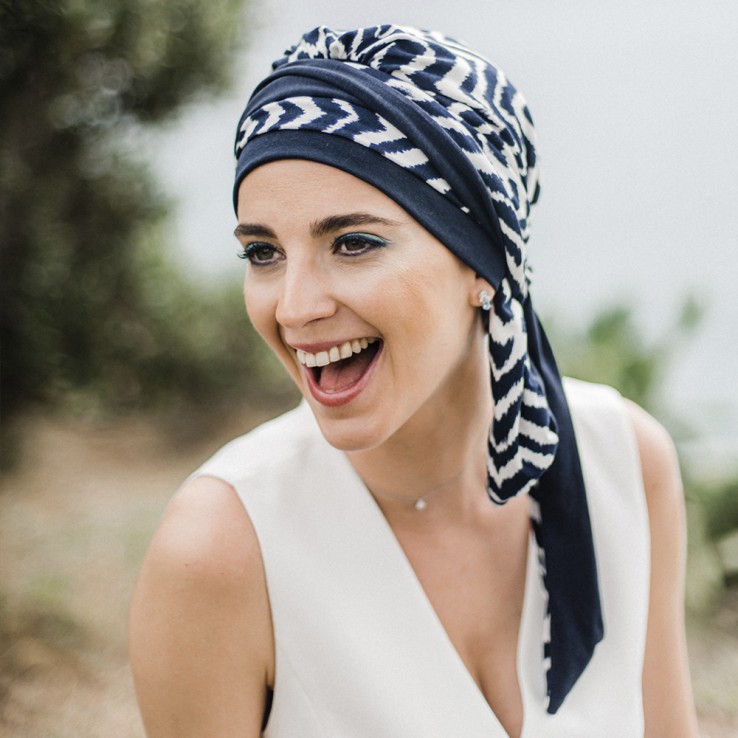 Pañuelo Lucía Zig Zag Blue