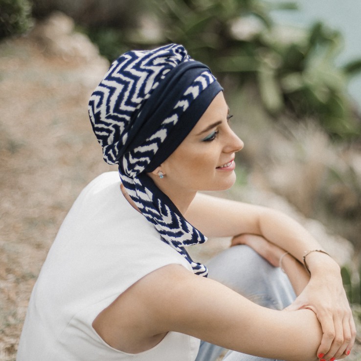 Pañuelo Lucía Zig Zag Blue