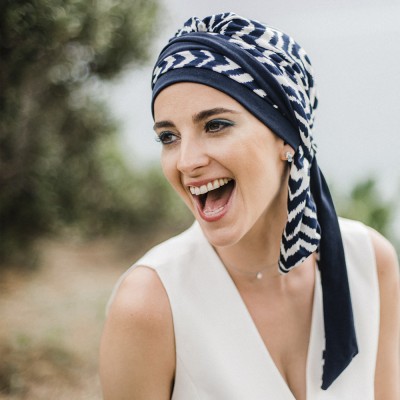 Pañuelo Lucía Zig Zag Blue