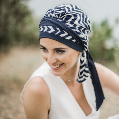 Pañuelo Lucía Zig Zag Blue 2