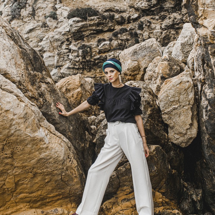 Turbante Elegance Turquesa Gold